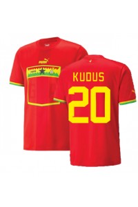 Ghana Mohammed Kudus #20 Voetbaltruitje Uit tenue WK 2022 Korte Mouw